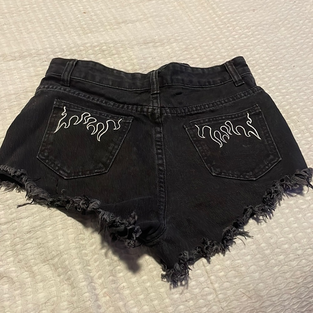 XS black flame shorts